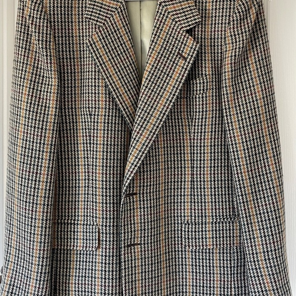 Vintage Plaid Wool Blazer - Picture 1 of 7